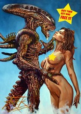Listing image for Suzi Does Alien / Fine Art Print / Sleeved W Backing Board / Signed Rick Melton