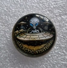 Listing image for Alien galactic visitor pin badge